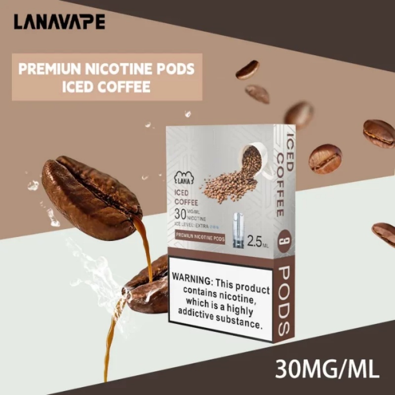 【冰咖啡】LANA電子煙透明發光煙彈 通用一代relx sp2s 台灣當天出貨