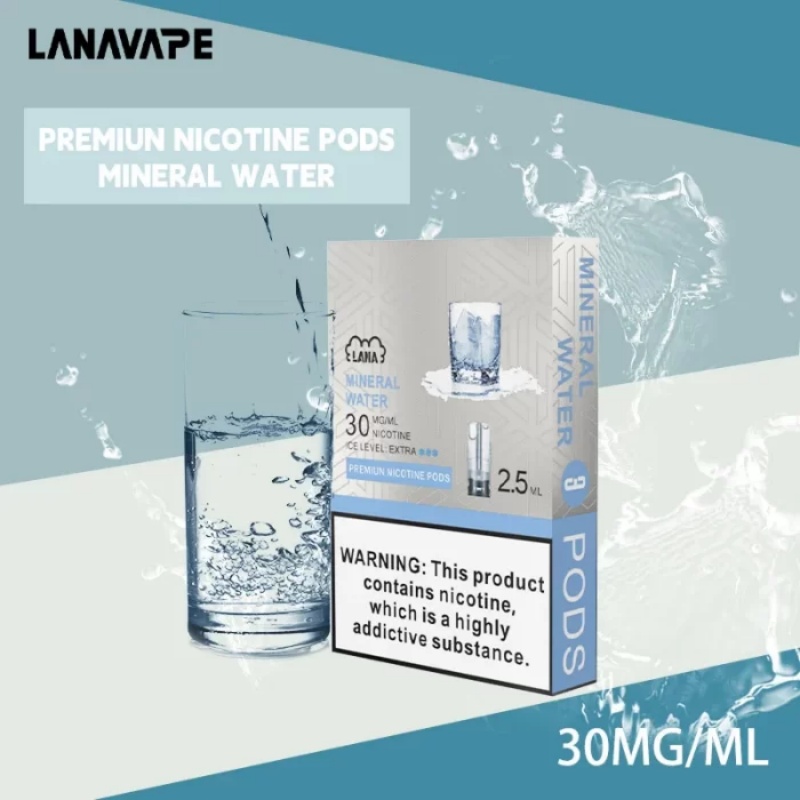 【礦泉水】LANA電子煙透明發光煙彈 通用一代relx sp2s 台灣當天出貨