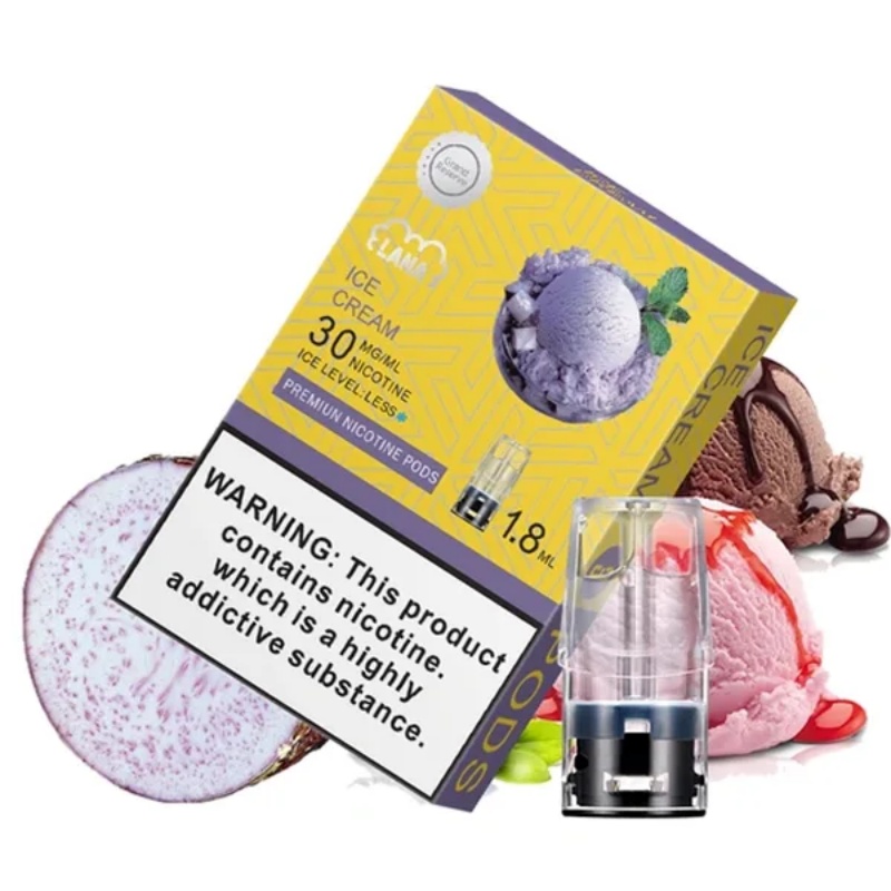 【芋头冰淇淋味】LANA電子煙透明發光煙彈 通用一代relx